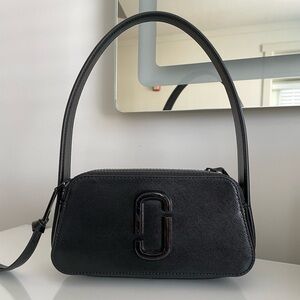 Marc Jacobs Top Hable Saffiano Leather Bag Shoulder Black Zip